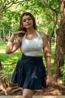 Midnight Ruffle Skort