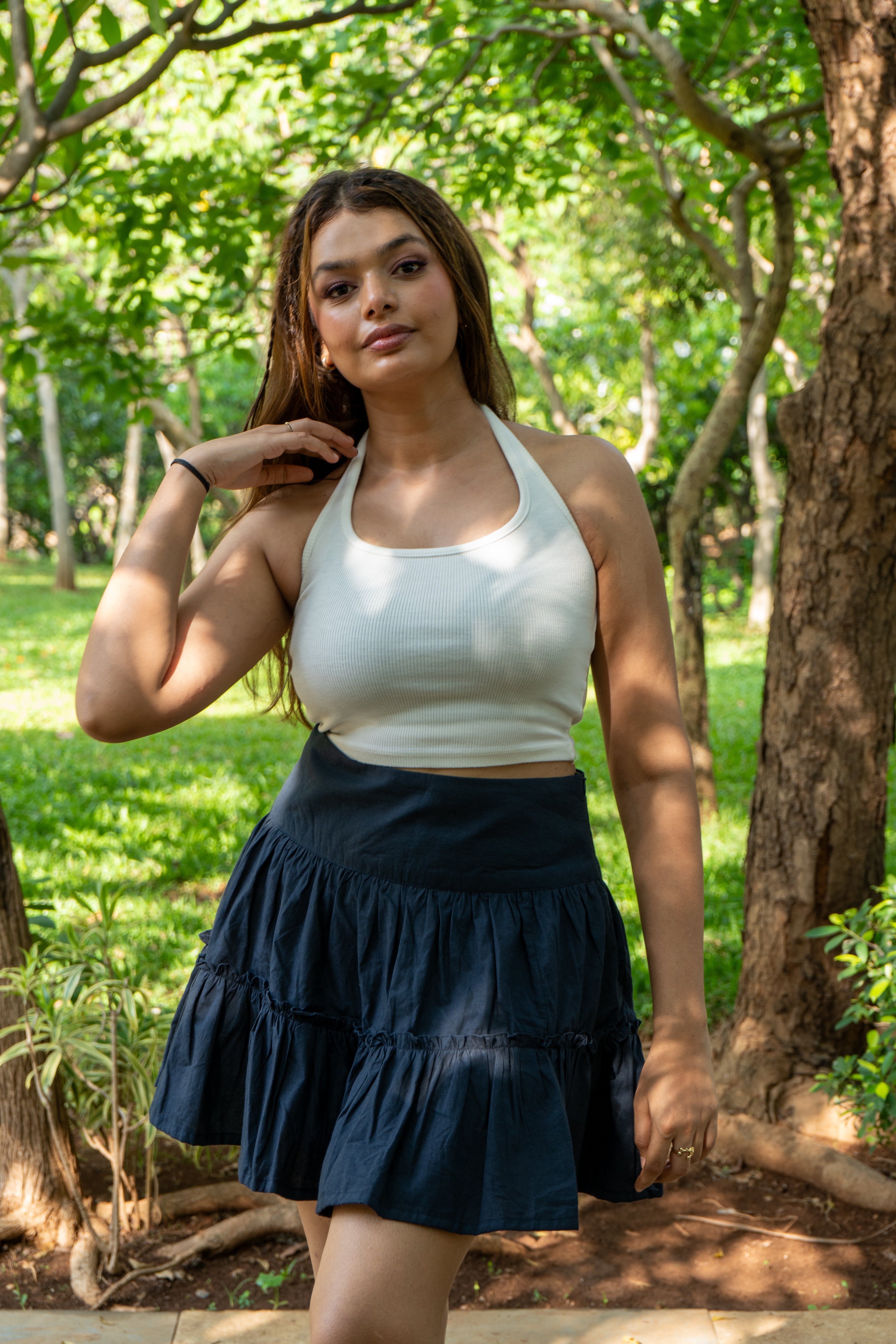 Midnight Ruffle Skort
