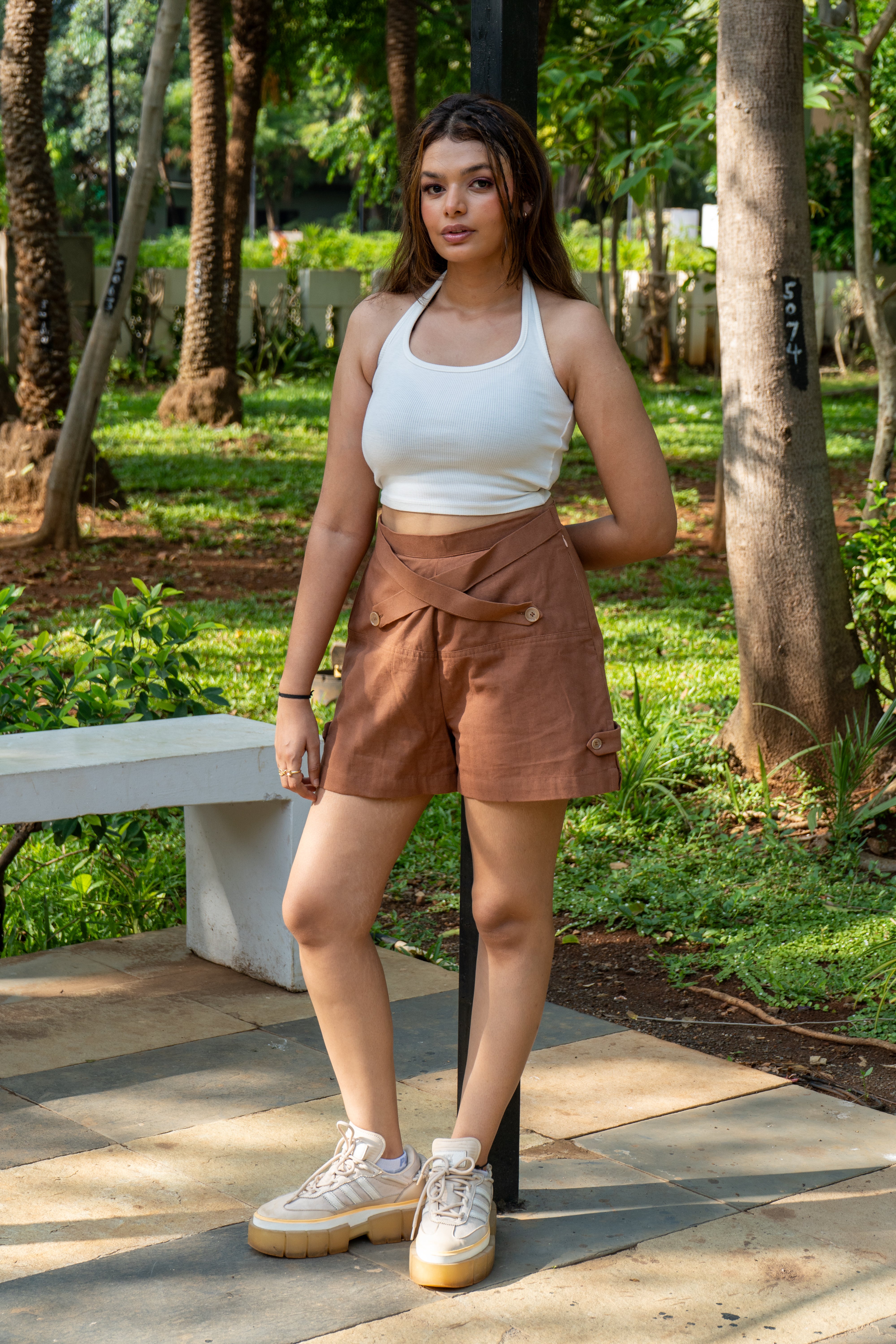 Cocoa Criscross Shorts