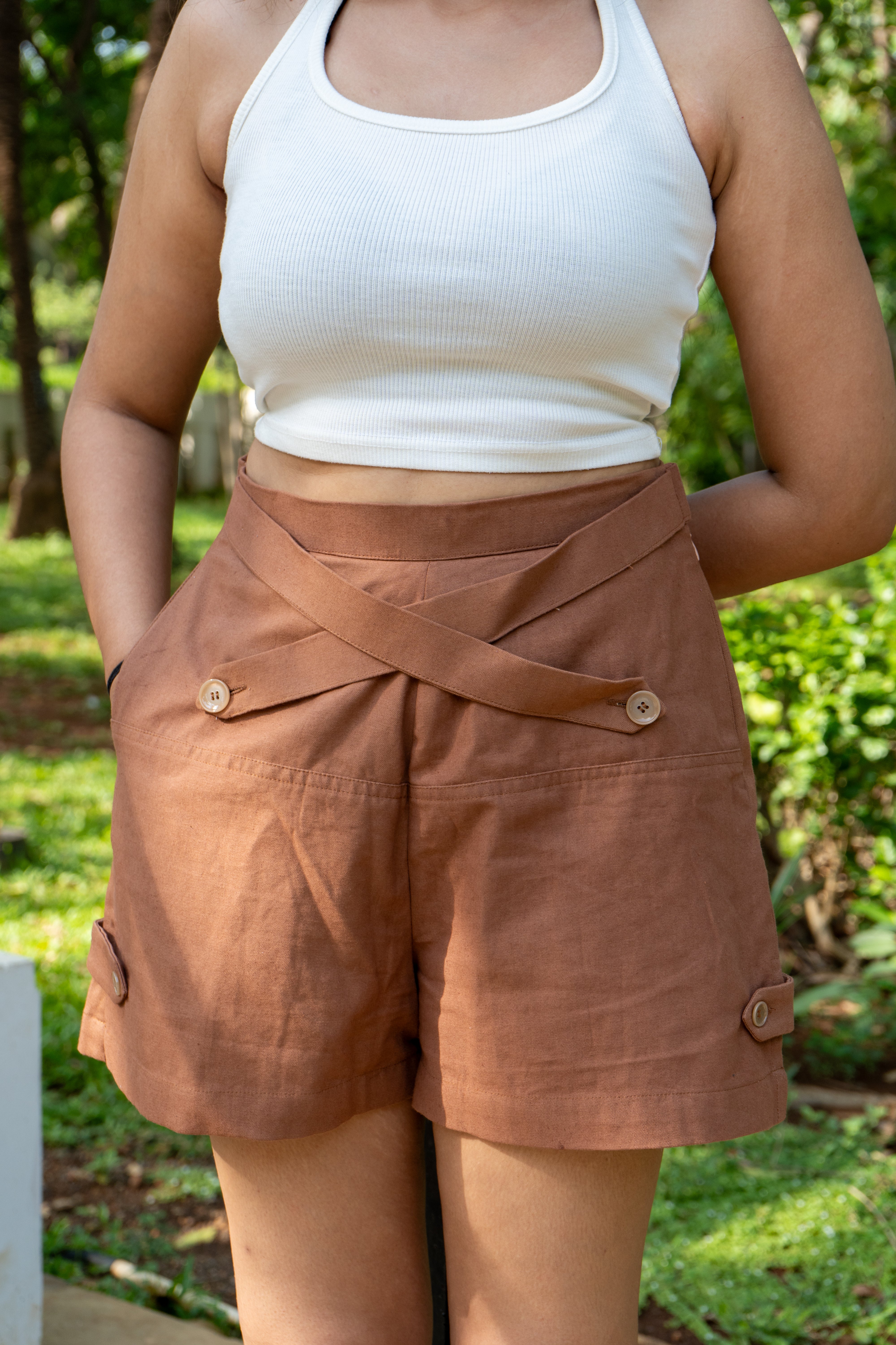 Cocoa Criscross Shorts